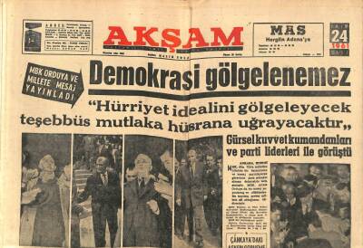 Akşam Gazetesi 24 Ekim 1961 - Gürsel Kuvvet Kumandanları Ve Parti Liderleri İle Görüştü GZ90580 - 1