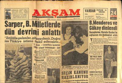 Akşam Gazetesi - 24 Eylül 1960 - Berrin Menderes Ve Gökay Soruşturmada Dinlendi GZ99653 - 1