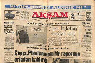 Akşam Gazetesi 24 Eylül 1966 - Çağlayangil , Kipriyanu Ve Tumbas İle Görüşecek GZ87820 - 1