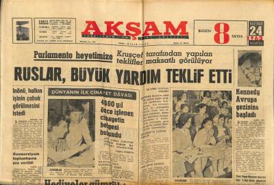 Akşam Gazetesi 24 Haziran 1963 - Artist France Nuyen Evlendi GZ87751 - 1