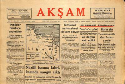 Akşam Gazetesi 24 Kasım 1944 - Moskova Muharebesi Devam Ediyor GZ71453 - 2