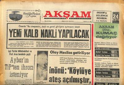 Akşam Gazetesi 24 Kasım 1968 - Ereğli Kömür İşletmesi Kasalarına Haciz Kondu GZ85830 - 1
