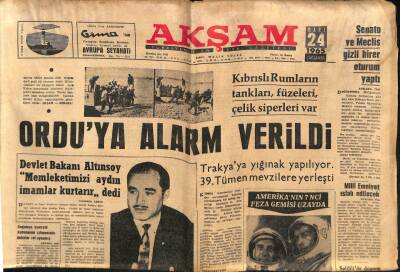 Akşam Gazetesi 24 Mart 1965 - Sessiz Film Yıldızı Mac Murray Öldü GZ87717 - 1