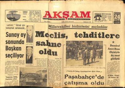 Akşam Gazetesi - 24 Mart 1966 - Sunay Ay Sonunda Başkan Seçiliyor GZ99896 - 1