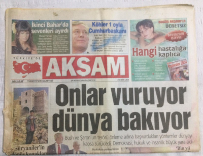 Akşam Gazetesi 24 Mayıs 2004 - Onlar Vuruyor Dünya Bakıyor - GZ19556 - 1