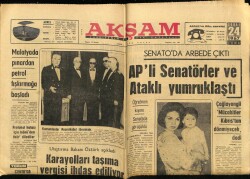 Akşam Gazetesi 24 Şubat 1967 - Malatyada Pınardan Petrol Fışkırmağa Başladı GZ60458 - 1