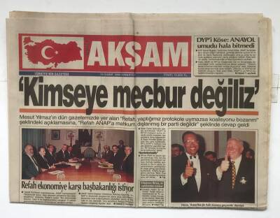 Akşam Gazetesi 24 Şubat 1996 - Savaş Gibi Karnaval 219 Ölü GZ5628 - 1