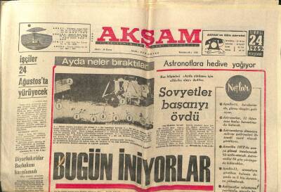 Akşam Gazetesi 24 Temmuz 1969 - Kennedy Kazası Şüphe Yarattı GZ97642 - 1