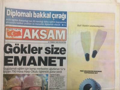Akşam Gazetesi 24 Temmuz 2000 - Gökler Size Emanet GZ35915 - 1