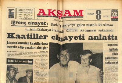 Akşam Gazetesi 25 Ekim 1963 - Azizoğlu Bekata İçin Tahkikat Açıldı GZ87850 - 1