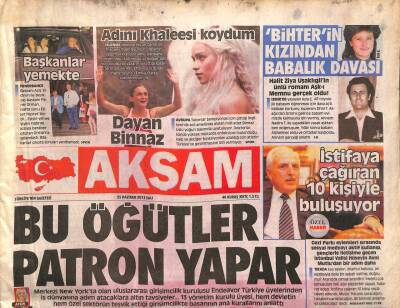 Akşam Gazetesi 25 Haziran 2013 - Halit Ziya Uşaklıgilin Ünlü Romanı Aşk-ı Memnu Gerçek Oldu GZ106844 - 1