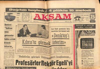 Akşam Gazetesi 25 Mart 1967 - Tabanca Zoruyla Bir Fabrikatöre 40 Bin Liralık Bono İmzalatılmış GZ92280 - 1