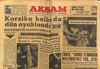 Akşam Gazetesi 25 Mayıs 1958 - Amerika Rusyaya Karşı Sulh Taarruzuna Geçti GZ97676 - 1