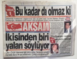Akşam Gazetesi 25 Mayıs 1996 -Çiller Örtülü Ödenekle İlgili Bütün Sırları Demirel Anlatım GZ6524 - 1