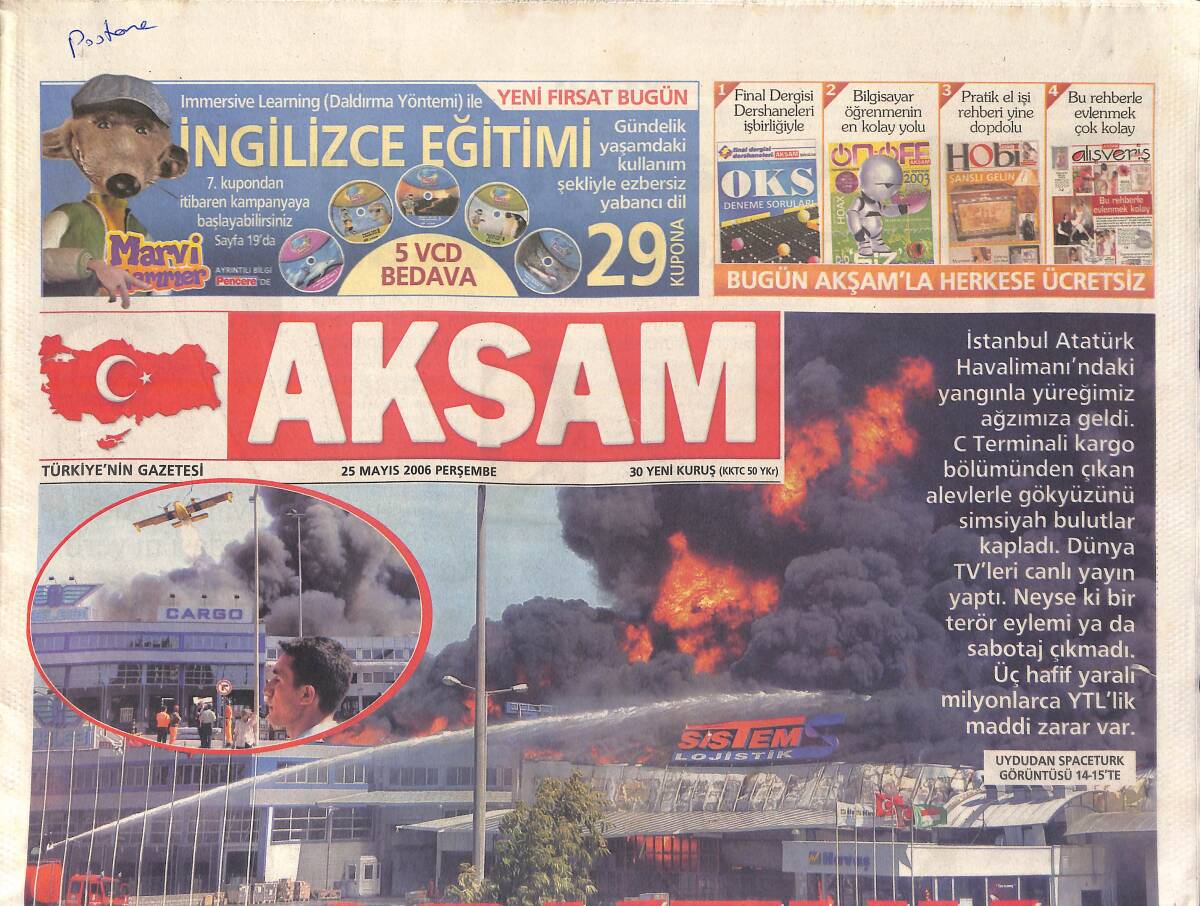 Akşam Gazetesi 25 Mayıs 2006 - Hurley, Cannes'a Yeni Bikinileriyle Damgasını Vurdu - Livaneli, Ajda'ya Sevdasını Verdi GZ2992 - 1