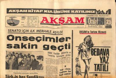 Akşam Gazetesi 25 Nisan 1966 - Cengiz Tuncerin Gecekonduları Tetkik Eden Büyük Röportajı-Paşabahçe Grevinde Muhalifler Türk-İş Sendikayı Şikayet Etti GZ92346 - 1
