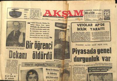 Akşam Gazetesi 25 Nisan 1968 - Piyasada Genel Durgunluk Var GZ97607 - 1