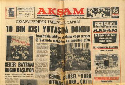 Akşam Gazetesi 25 Şubat 1963 - 10 Bin Kişi Yuvasına Döndü GZ97774 - 1