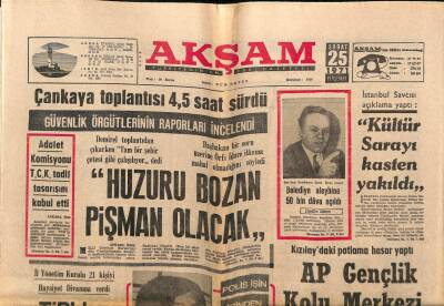 Akşam Gazetesi 25 Şubat 1971 - Çankaya Toplantısı 4,5 Saat Sürdü GZ79531 - 1