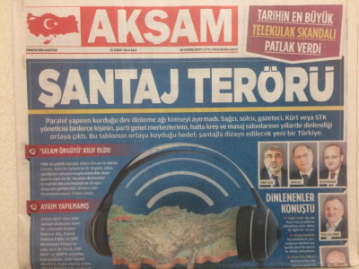 Akşam Gazetesi 25 Şubat 2014 - Şantaj Terörü GZ29013 - 1