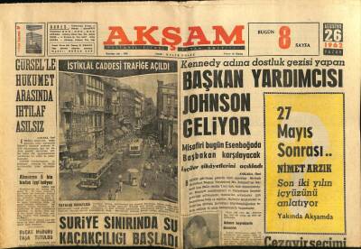 Akşam Gazetesi 26 Ağustos 1962 - Düzcede 4 Kişilik Bir Aile Yanarak Öldü GZ60639 - 2