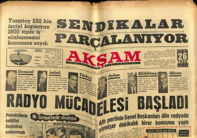 Akşam Gazetesi 26 Eylül 1965 - Yunanlılar Meriç Üzerindeki Bir Adayı İşgal Etti GZ92889 - 1
