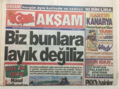 Akşam Gazetesi 26 Eylül 1994 - Coniler Kan Döktü GZ47995 - 1