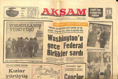 Akşam Gazetesi - 26 Haziran 1968 - Radyo Sanatçıları Greve Gidiyor GZ99719 - 1