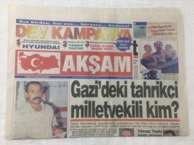 Akşam Gazetesi 26 Haziran 1995 - Sezen Aksu Ve Tarkan Bostancı Gösteri Merkezinde - GZ17474 - 2