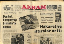 Akşam Gazetesi 26 Mayıs 1966 - Demirel , Kampanyayı Eskişehirde Açacak GZ60474 - 1