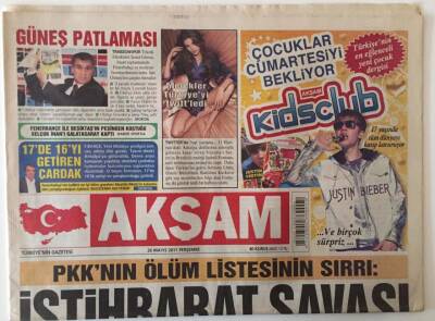 Akşam Gazetesi 26 Mayıs 2011 - PKKnın Ölüm Listesinin Sırrı İstihbarat Savaşı GZ22094 - 1