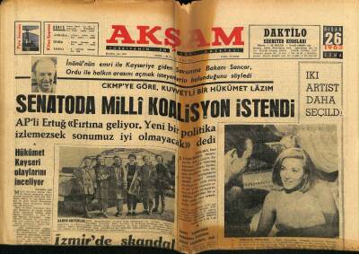 Akşam Gazetesi 26 Nisan 1963 - Fatihte Gece Bekçisi Dün Bir Üniversiteli Genci Öldürdü GZ60621 - 2