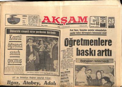Akşam Gazetesi 26 Nisan 1968 - Safiye Ayla 6 Milyonu Bağışlarken Mutluydu GZ87675 - 1