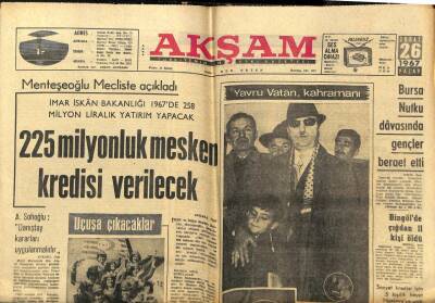 Akşam Gazetesi 26 Şubat 1967 - Vehbi Koçun Tedavisi Evde Yapılacak GZ97701 - 1
