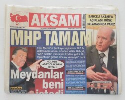 Akşam Gazetesi 26 Temmuz 2007 -Bahçeli Akşama Açıkladı Köşk Oylamasında Varız .- GZ45866 - 2