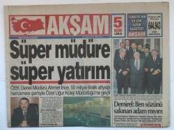 Akşam Gazetesi 27 Ağustos 1996 - Demirel Ben Sözünü Sakınan Adam Mıyım GZ2599 - 2
