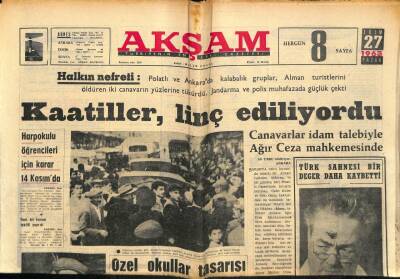 Akşam Gazetesi 27 Ekim 1963 - Behzat Butak Dün Vefat Etti GZ87851 - 1