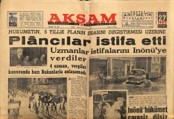 Akşam Gazetesi 27 Eylül 1962 - Plancılar İstifa Etti GZ66234 - 1