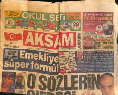 Akşam Gazetesi 27 Eylül 2007 - Roberto Carlos Manken Sever - İşte Orhan Pamukun New Yorktaki Kalesi GZ93741 - 1