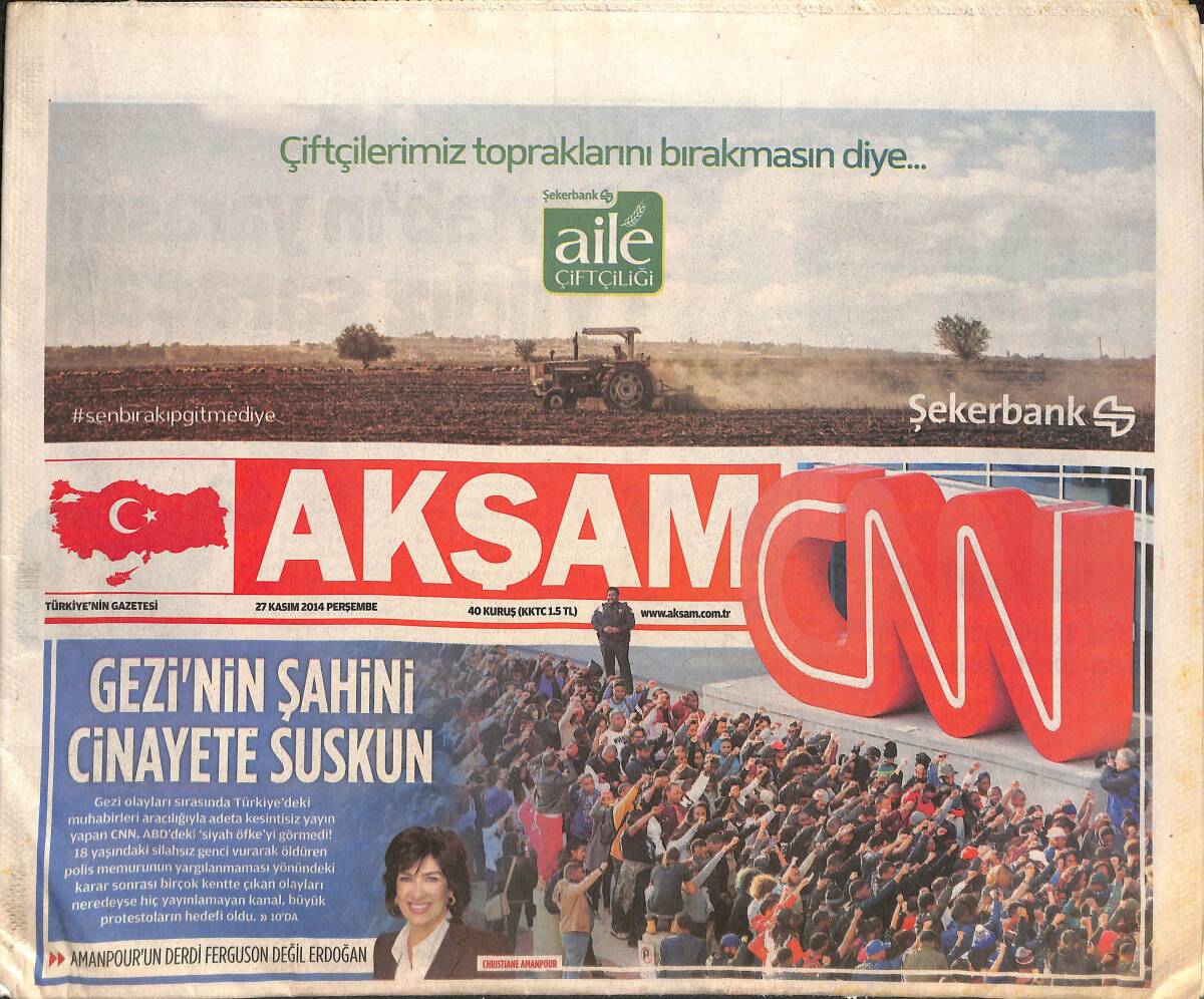 Akşam Gazetesi 27 Kasım 2014 - James Bond Kızı Aranıyor - Şampiyonlar Ligi Ve Uefa'yı TTNet Kazandı - CimBom'dan Kesin Dönüş GZ136739 - 1