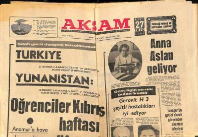 Akşam Gazetesi 27 Mart 1970 - Ajda Pekkan Avrupa Erkeklerini Anlatıyor - Anna Aslan Geliyor GZ92982 - 1