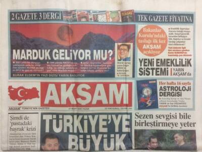 Akşam Gazetesi 27 Mart 2005 - Türksel Türkiyeye Büyük Prestij Sağladı GZ29883 - 1
