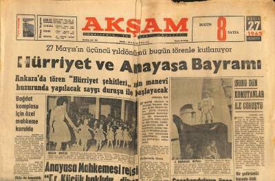 Akşam Gazetesi 27 Mayıs 1963 - Göksel Arsoy Bayılmadığını İspat İçin Uçuş Yaptı GZ115053 - 1