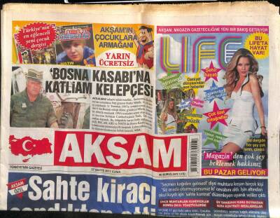 Akşam Gazetesi 27 Mayıs 2011 - Bosna Kasabına Katliam Kelepçesi GZ98933 - 1