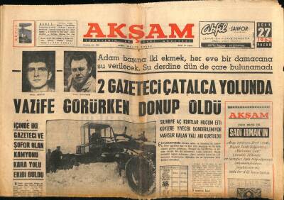 Akşam Gazetesi 27 Ocak 1963 - Kıbrısta Üç Türk Dün Tevkif Edildi GZ60431 - 2