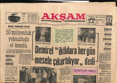 Akşam Gazetesi 27 Temmuz 1968 - Edward Kennedy Adaylığını Koymuyor GZ118093 - 1