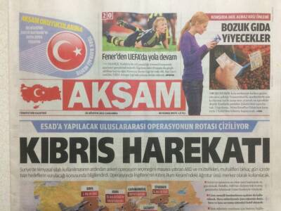 Akşam Gazetesi 28 Ağustos 2013 - Esada Yapılacak Operasyonun Rotası Çiziliyor,Kıbrıs Harekatı GZ29875 - 1