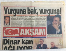 Akşam Gazetesi 28 Ekim 1995 - Vurguna Bak Vurguna,Dinar Kan Ağlıyor - GZ17676 - 1