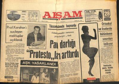 Akşam Gazetesi 28 Haziran 1967 - Gümrüklerden Otomobil Çekimi Durduruldu - Kosigin , Castro İle Görüştü GZ121202 - 1