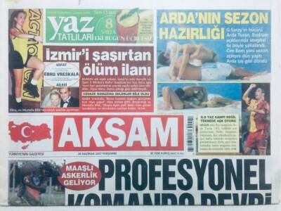 Akşam Gazetesi 28 Haziran 2007 - Profesyonel Komando Devri GZ42903 - 1